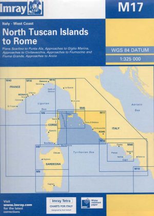 CARTA IMRAY M17 NORTH TUSCAN ISLANDS TO ROME