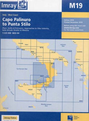 CARTA IMRAY M19 CAPO PALINURO TO PUNTA STILO