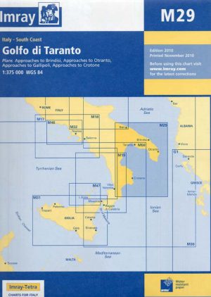 CARTA IMRAY M29 GOLFO DI TARANTO