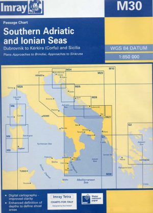 CARTA IMRAY M30 SOUTHERN ADRIATIC AND IONIAN SEAS