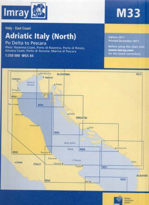 CARTA IMRAY M33 ADRIATIC ITALY (NORTH)