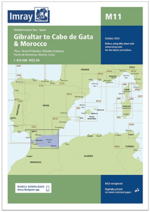 Carta Imray M11 Gibraltar to Cabo de Gata & Morocco