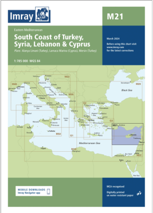 Carta Imray M21 South Coast of Turkey, Syria, Lebanon & Cyprus