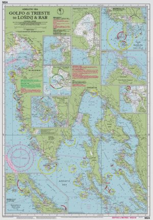 CARTA IMRAY M24 GOLFO DI TRIESTE TO LONSINJ & RAB - Imagen 2