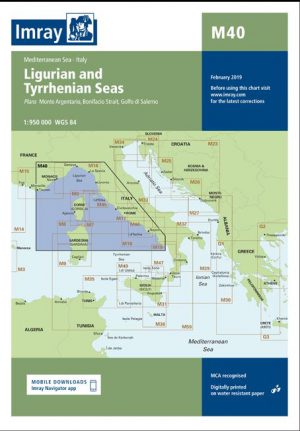CARTA IMRAY M40 LIGURIAN AND TYRRHENIAN SEAS