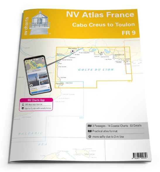 Atlas Nautique NV Charts - Toulon à Menton (FR10) - Cartes Papier + Version Numérique Incluse