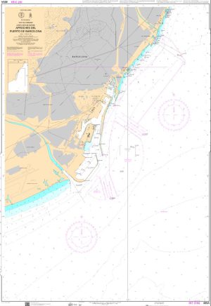 CARTA 489A APROCHES DEL PUERTO DE BARCELONA