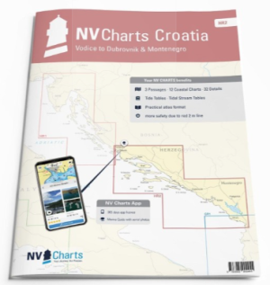 Nv charts Croatia HR2 Vodice to Dubrovnik & Montenegro