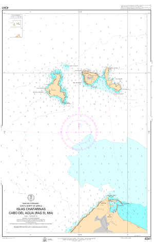 Carta Ihm 4341 Islas Chafarinas. Cabo del Agua (Ras El Ma)