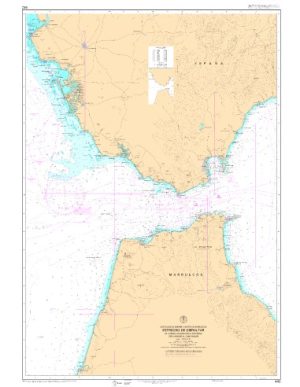 Carta Ihm 44C Estrecho de Gibraltar. De la broa de Sanlúcar a Estepona y de Larache al cabo Mazarí